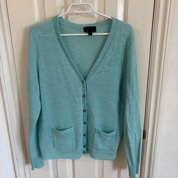 J.Crew sea-foam alpaca cardigan * accepting offers - Picture 1 of 6